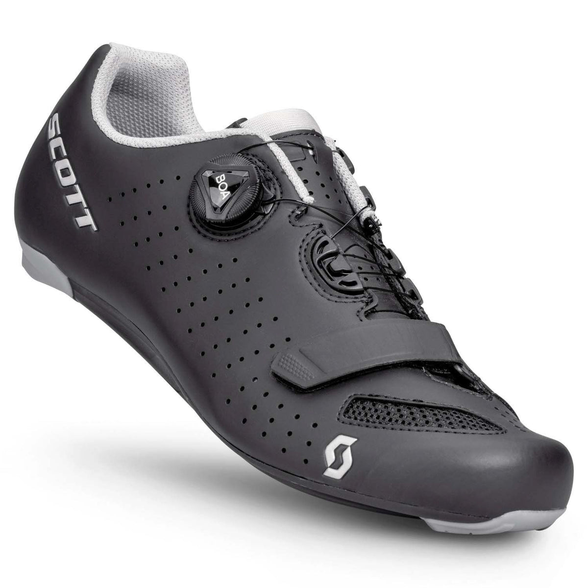 Zapatillas Carretera Scott Road Comp BOA Negro/Plata