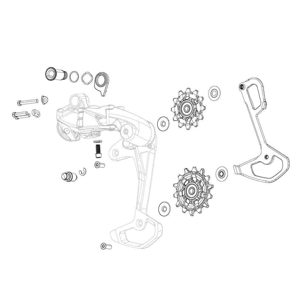 Kit Tornillos Montaje Cambio Sram Red AXS E1 28/36d Negro