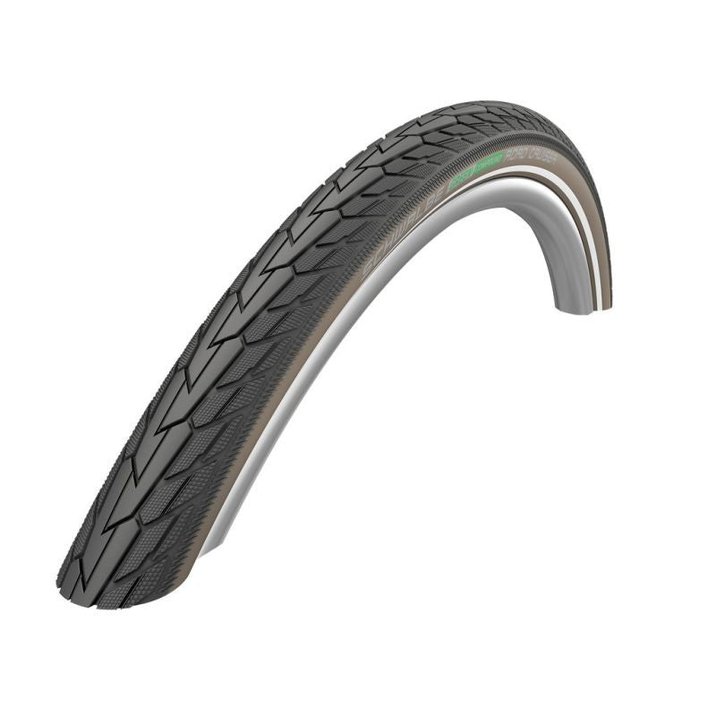 Cubierta Schwalbe Road Cruiser K-Guard Green Compound HS484 TwinSkin Rígida Negro/Café